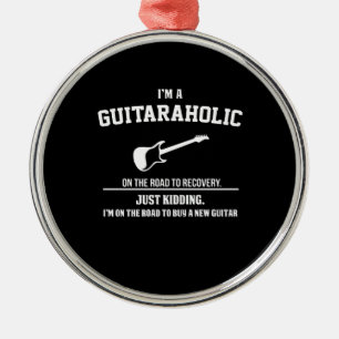 Ornamento De Metal Guitarista Sou Guitarholo Aniversário