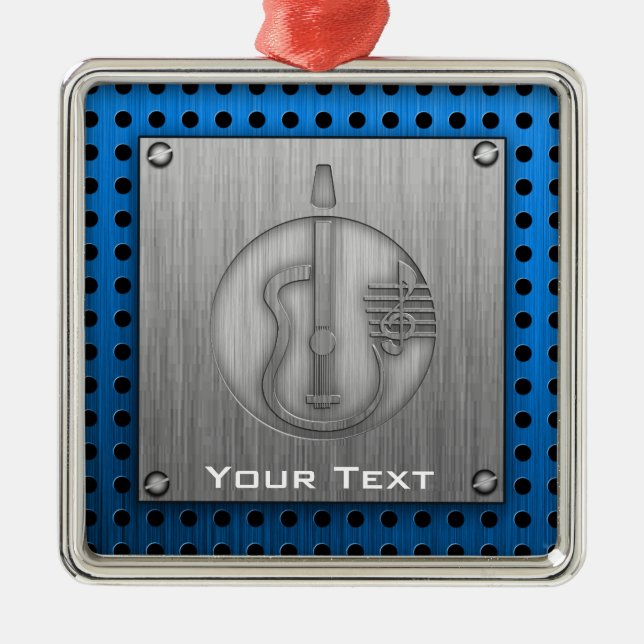 Ornamento De Metal Guitarra acústica; Metal-olhar escovado (Frente)