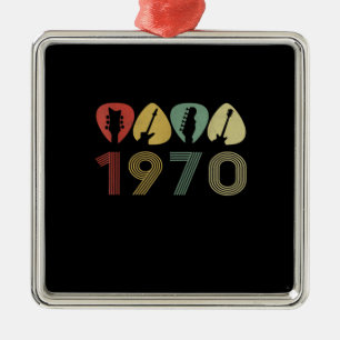Ornamento De Metal Guitarrista Guitarra Picada 1970 Aniversário Guita