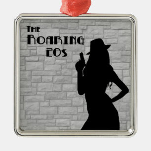 Ornamento De Metal Gun Moll Silhouette