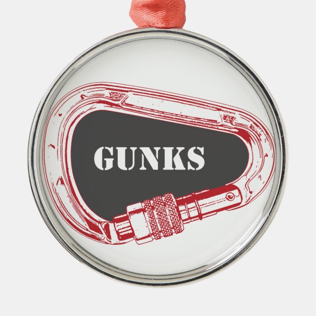 Ornamento De Metal Gunks que escalam Carabiner (Frente)
