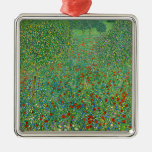 Ornamento De Metal Gustav Klimt - Campo de Papoulas