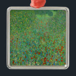 Ornamento De Metal Gustav Klimt - Campo Poppy<br><div class="desc">Poppy Field / Field of Poppies - Gustav Klimt,  Oil on Canvas,  1907</div>