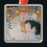 Ornamento De Metal Gustav Klimt - Mãe e Filho<br><div class="desc">Mãe e Criança (detalhe da Mulher de Três Idades) - Gustav Klimt,  Oil on Canvas,  1905</div>