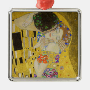 Ornamento De Metal Gustav Klimt - O Beijo
