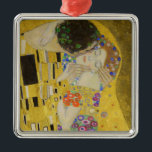 Ornamento De Metal Gustav Klimt - The Biss<br><div class="desc">Kuss Beijo/Der - Gustav Klimt em 1907-1908</div>