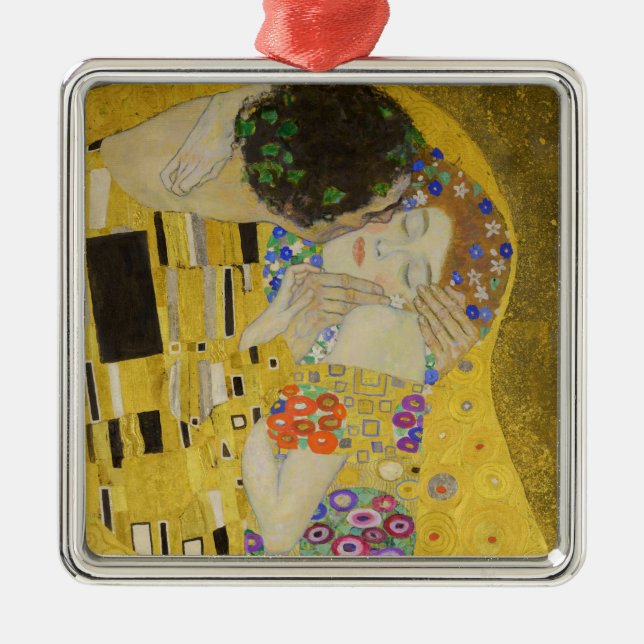 Ornamento De Metal Gustav Klimt - The Biss (Frente)