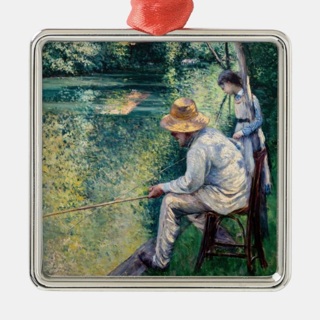 Ornamento De Metal Gustave Caillebotte - Angling (Frente)