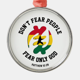 Ornamento De Metal Gye Nyame FEAR SOMENTE DEUS Christian Ghana