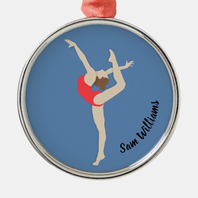 Ornamento De Metal Gymnast (Frente)