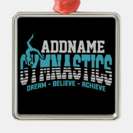 Ornamento De Metal Gymnast ADD NAME Gymnastics Team Backbend Kickover