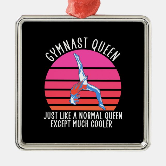 Ornamento De Metal Gymnast Queen (Frente)