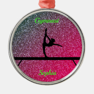 Ornamento De Metal Gymnastics Beam Watermelon Sparkle