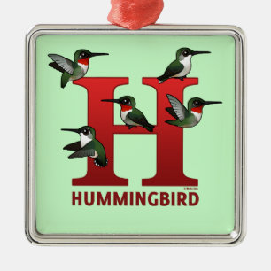 Ornamento De Metal H é para o Hummingbird