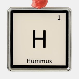 Ornamento De Metal H - Hummus Aperitivo Química Tabela Periódica