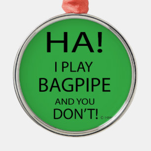 Ornamento De Metal Ha Bagpipe