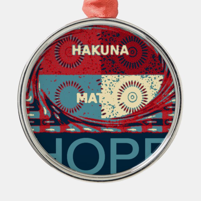 Ornamento De Metal Hakuna matata (Frente)