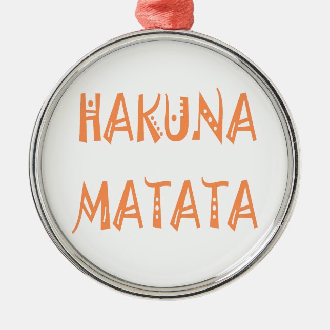 Ornamento De Metal Hakuna Matata - Arte Tribal Africana (Frente)