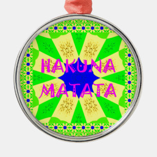 Ornamento De Metal Hakuna Matata Belo Design Incrível Colo
