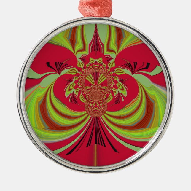Ornamento De Metal Hakuna Matata design amarelo-vermelho (Frente)
