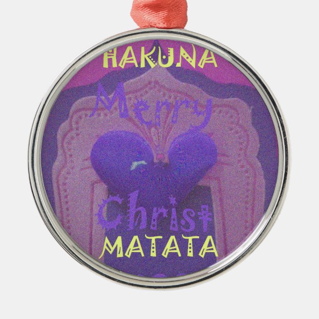 Ornamento De Metal Hakuna Matata Felry Christmas Love Design.jpg (Frente)