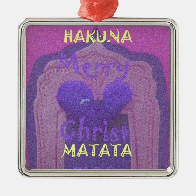 Ornamento De Metal Hakuna Matata Felry Christmas Love Design.jpg (Frente)