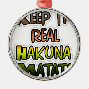 Ornamento De Metal Hakuna Matata Mantém Os Presentes Reais