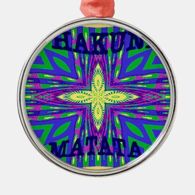 Ornamento De Metal Hakuna matata Mombasa Kanga (Frente)