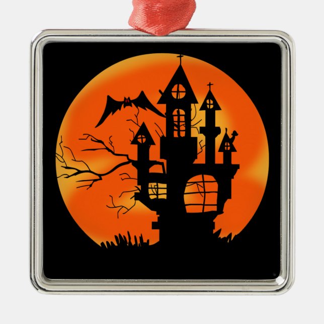 Ornamento De Metal Halloween Moon (Frente)