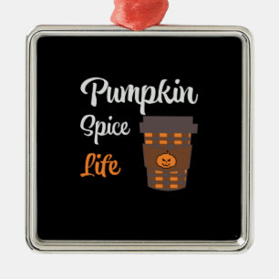 Ornamento De Metal Halloween Pumpkin Spice Life Aniversário