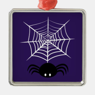 Ornamento De Metal Halloween Spider Web