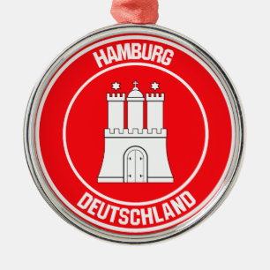 Ornamento De Metal Hamburgo Round Emblem