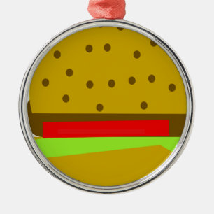 Ornamento De Metal hambúrguer de comida rápida de comida de hambúr