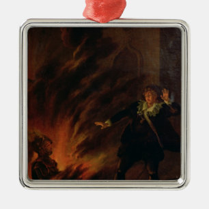 Ornamento De Metal Hamlet e o fantasma de seu pai