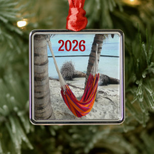 Ornamento De Metal Hammock no Caribe Ornament Beach