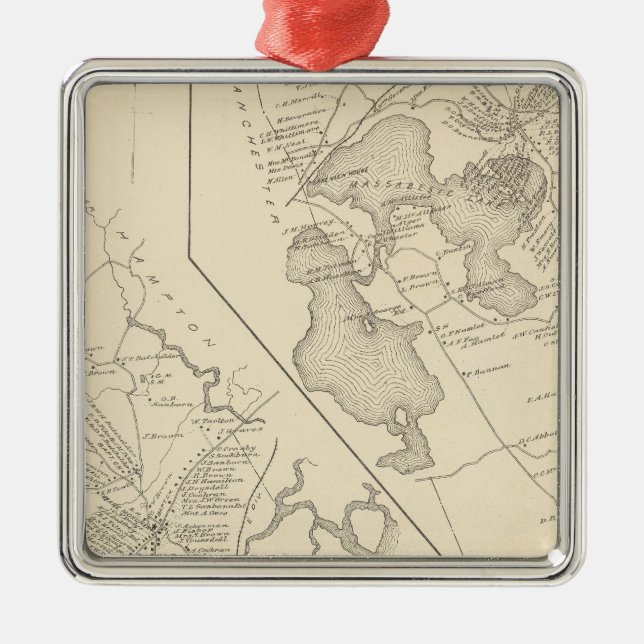 Ornamento De Metal Hampton Falls, Auburn (Frente)