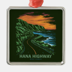 Ornamento De Metal Hana Highway Maui Hawaii Vista