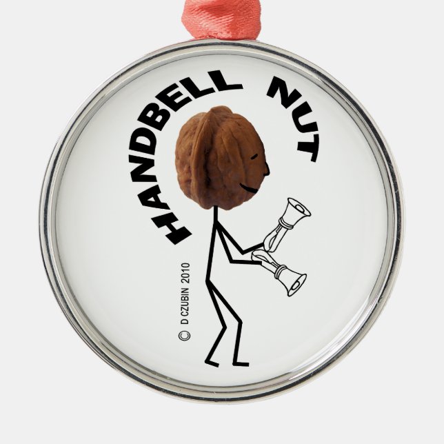 Ornamento De Metal Handbell Nut (Frente)