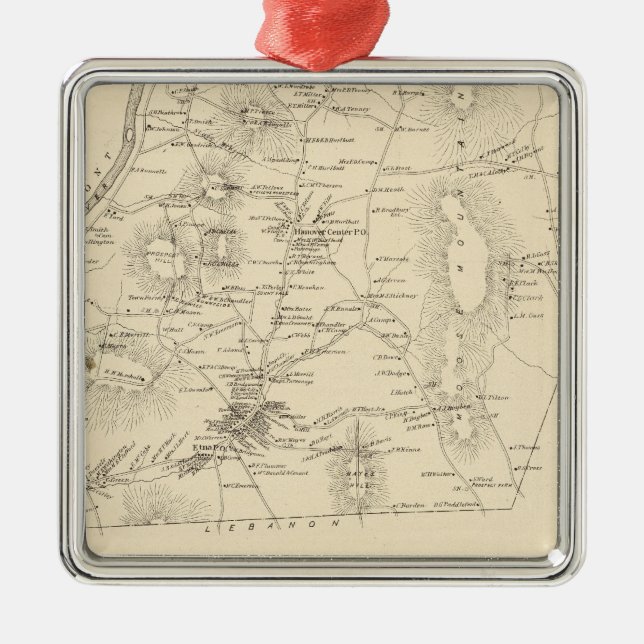 Ornamento De Metal Hanover, Grafton Co (Frente)