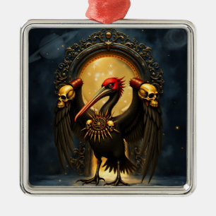 Ornamento De Metal Harbinger do Portão Dourado O Pelicano Noturno