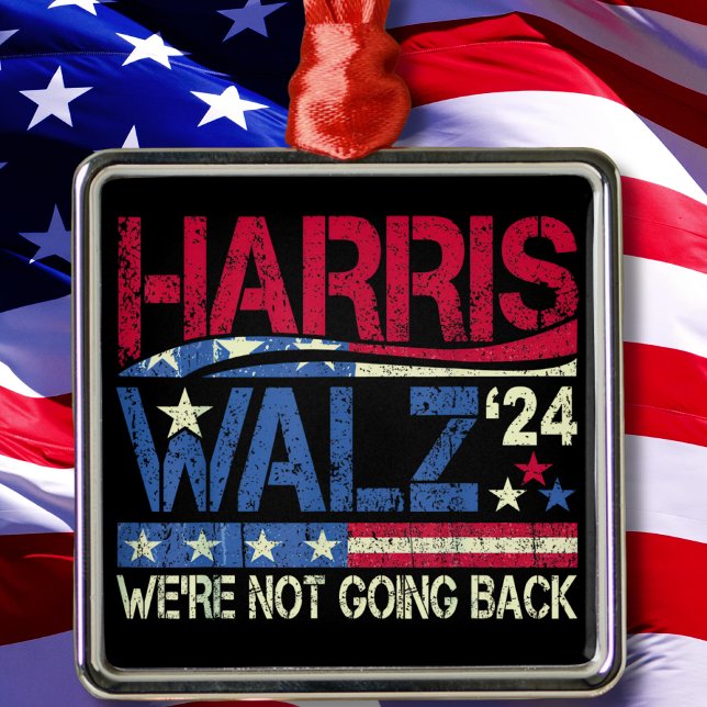 Ornamento De Metal Harris Walz Kamala Harris 2024 Tim Walz (Criador carregado)