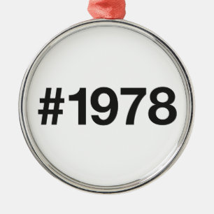 Ornamento De Metal Hashtag 1978