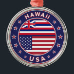 Ornamento De Metal Hawaii sticker, Hawaii, EUA<br><div class="desc">adesivo do Havaí, Havaí, t-shirt do Havaí dos EUA, poster do Havaí, adesivo do Havaí, tapeçaria na parede do Havaí, saco de totas do Havaí, caneca do Havaí, caneca do Havaí, caneca de viagem do Havaí, camiseta do Havaí, travesseiro do Havaí, travesseiro do chão do Havaí, travesseiro decorativo do Havaí,...</div>