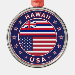 Ornamento De Metal Hawaii sticker, Hawaii, EUA