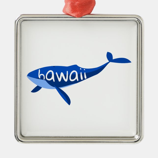 Ornamento De Metal Hawaii Whale (Frente)