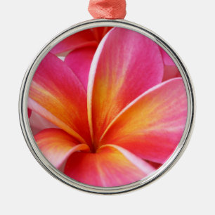 Ornamento De Metal Hawaiian cor-de-rosa da flor de Havaí do