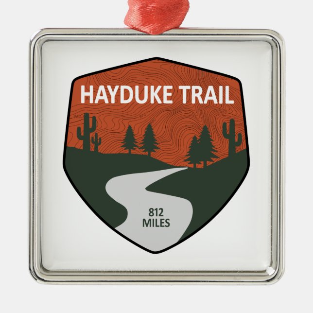 Ornamento De Metal Hayduke Trail (Frente)