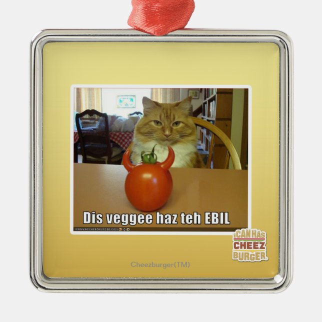 Ornamento De Metal Haz do veggee do Dis o EBIL (Frente)