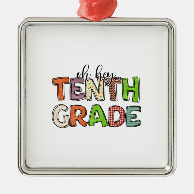 Ornamento De Metal Hei, 10º ano (Frente)