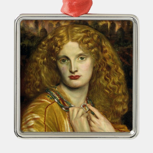Ornamento De Metal Helen of Troy (por Dante Gabriel Rossetti) (Frente)